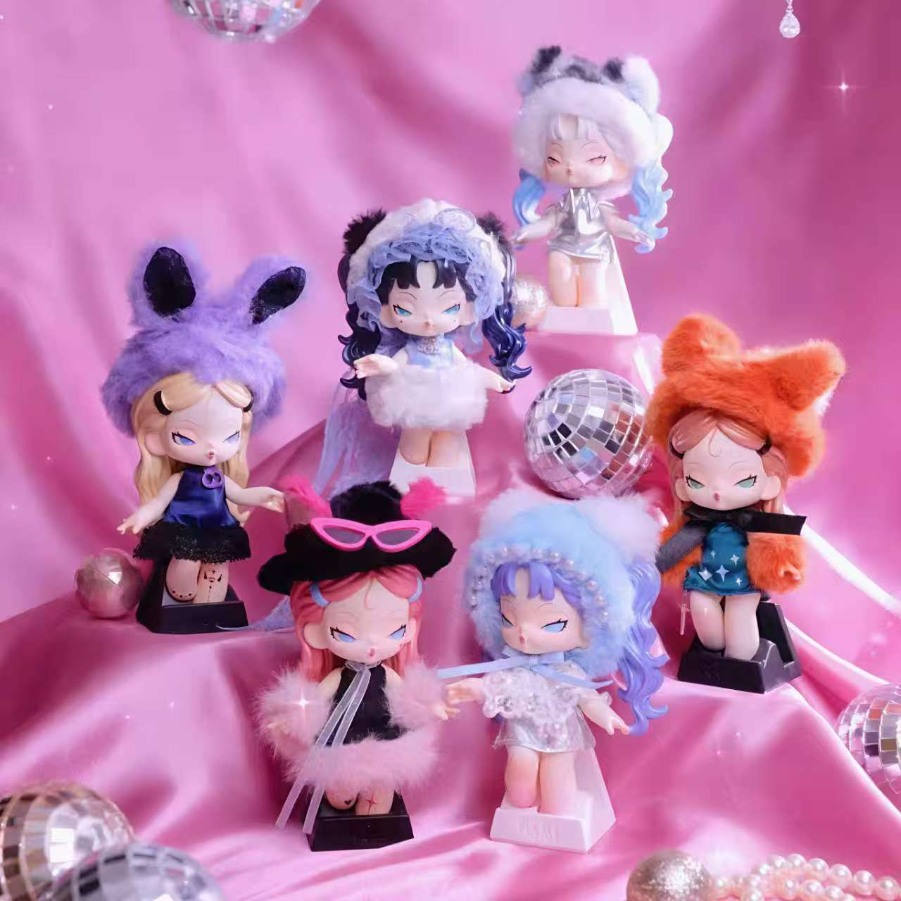 DODONAMI Midnight Disco Plush Keychain Blind Box