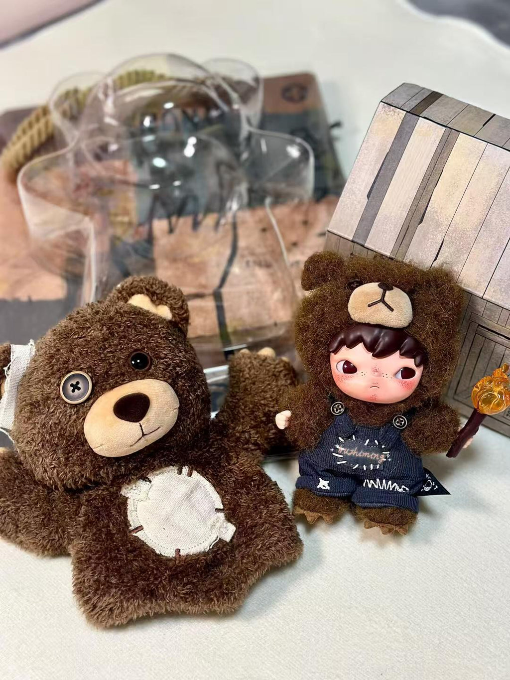 Hirono Living Wild Fight for joy Hanging Card Plush Dolls