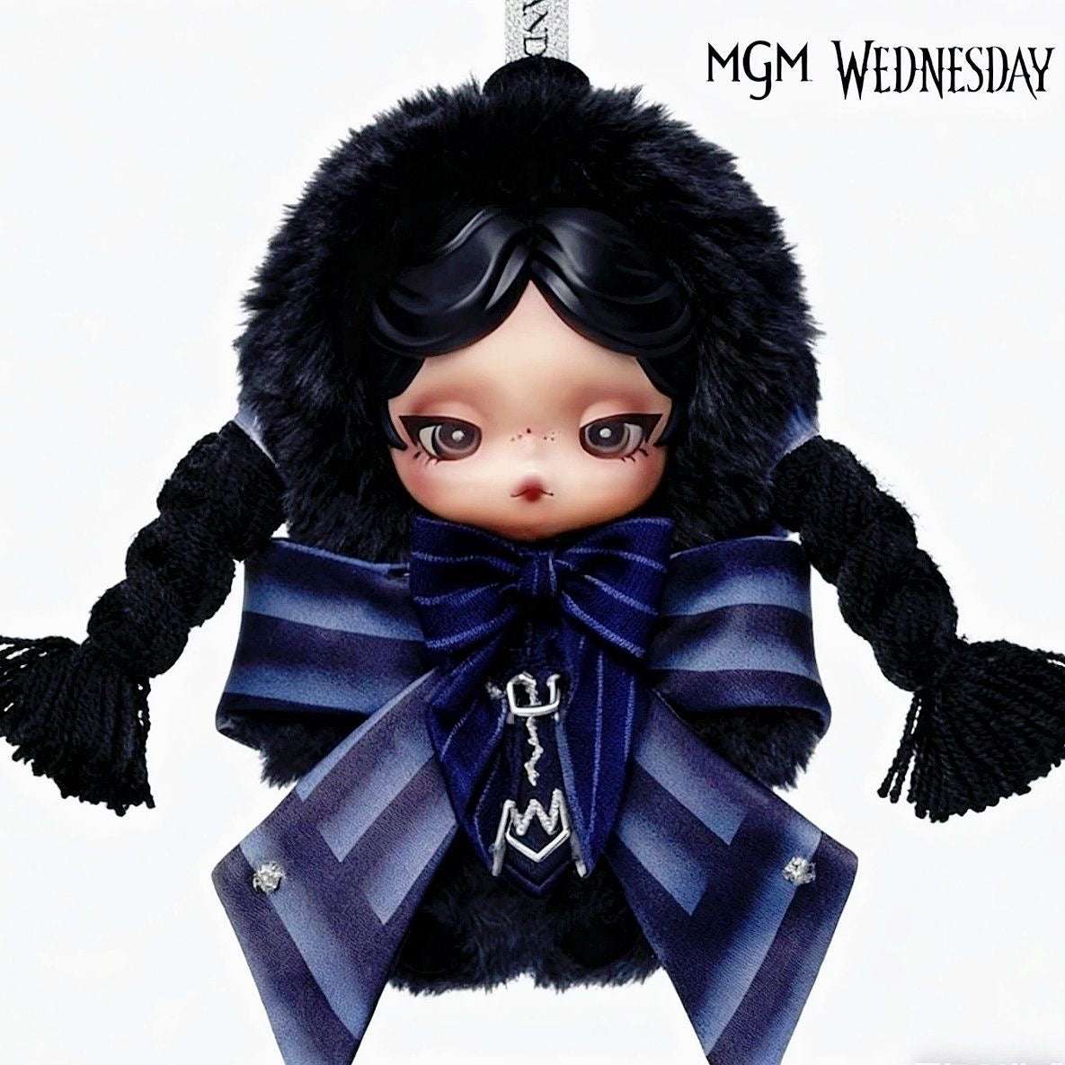 Wednesday Plush - Classic Dress Version Hanging Card