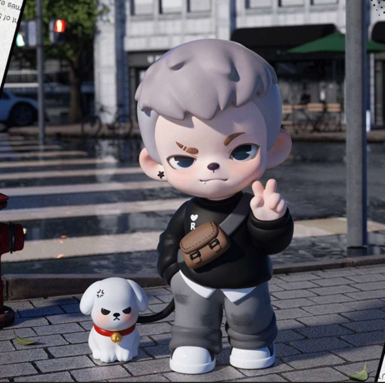 Rayan Walking The Dog Series Limited Hanging Card Figure