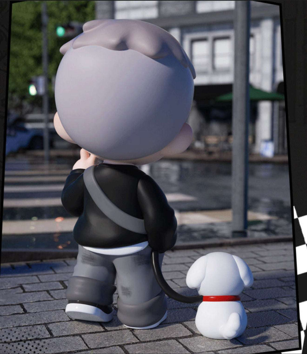 Rayan Walking The Dog Series Limited Hanging Card Figure