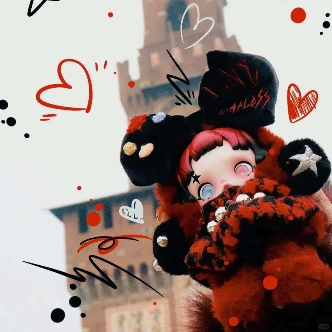 SKULLPANDA 6kHZ Europe Exclusive Plush Vinyl Figure Hanging Card