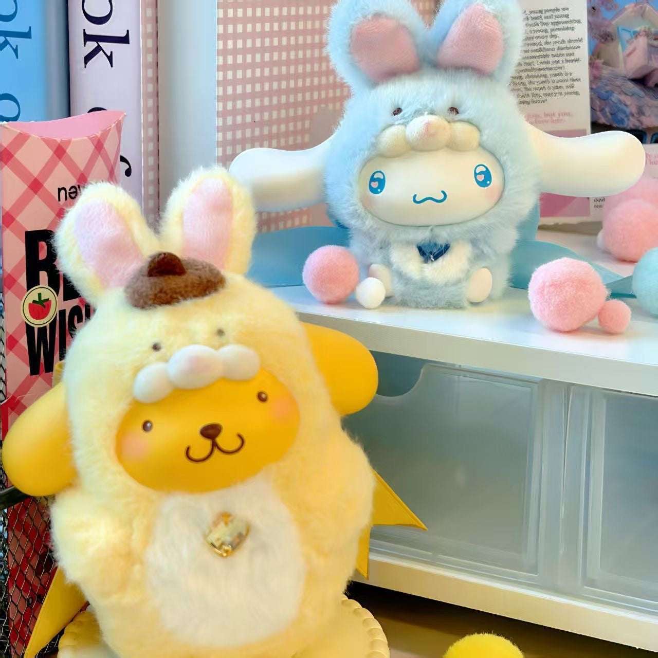Sanrio Characters Diamond Bunny Baby Series Plush Figures Blind Box