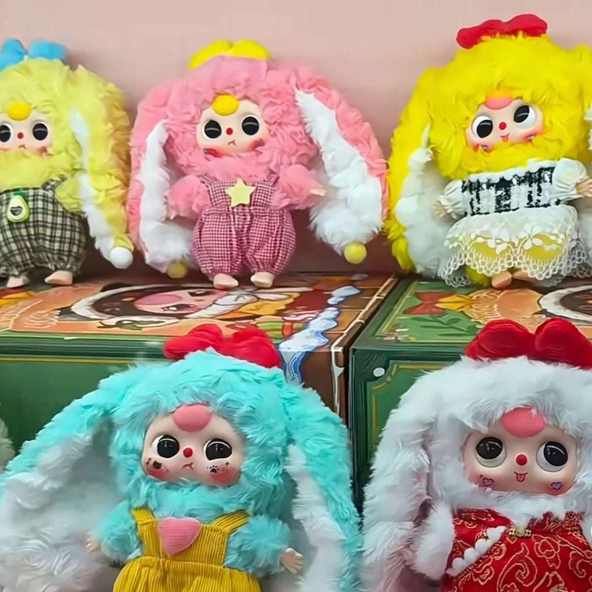 Baby Three Macaron Little Cute Bunny Series V2 Plush Dolls Blind Box