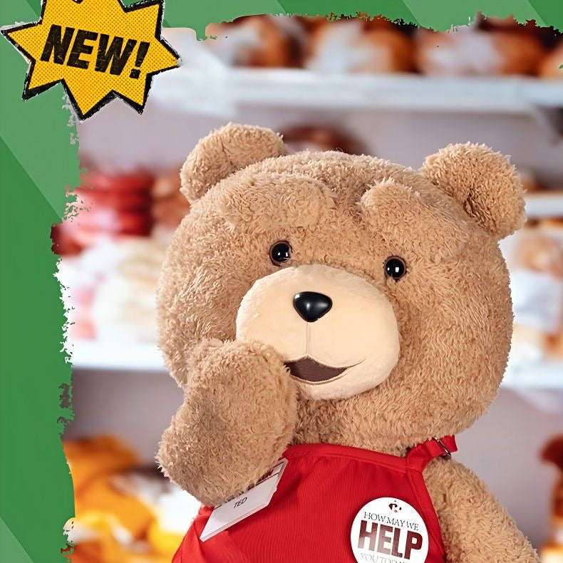 POPMART Ted2-Ted Action Plush Figure | Limited Edition Collectible Teddy