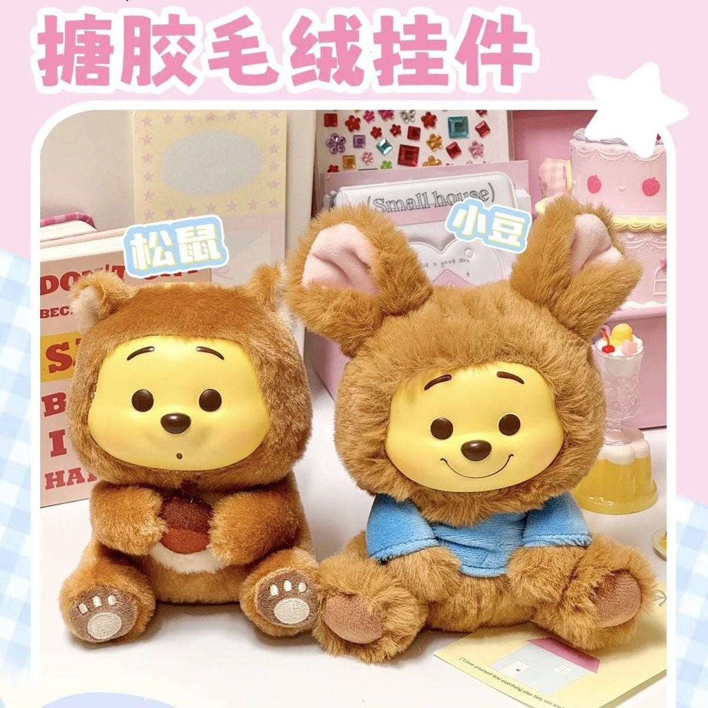 Winnie-The-Pooh Collection Naughty Team Vinyl Plush Pendant Surprise Bling Box