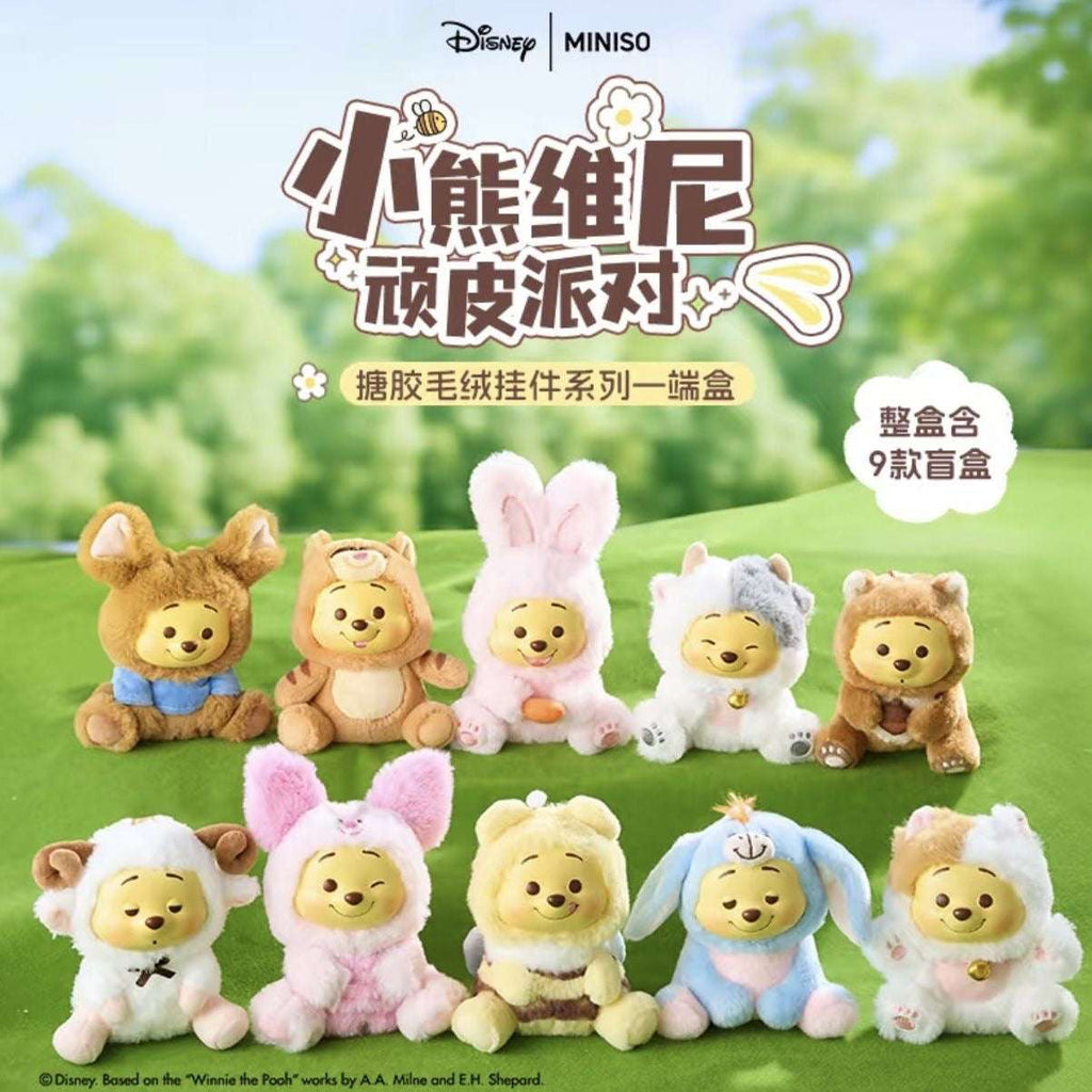 Winnie-The-Pooh Collection Naughty Team Vinyl Plush Pendant Surprise Bling Box
