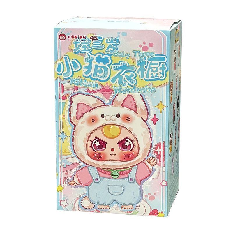 Baby Three Cat Wardrobe Plush Blind Box