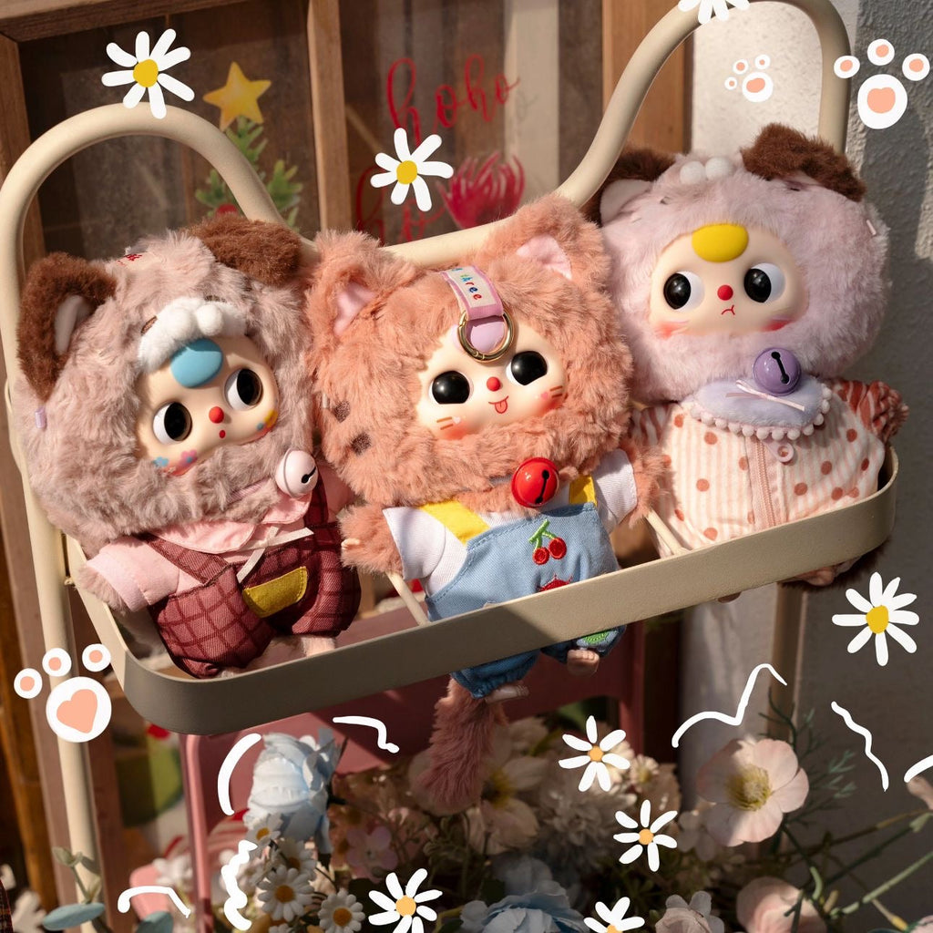 Baby Three Cat Wardrobe Plush Blind Box