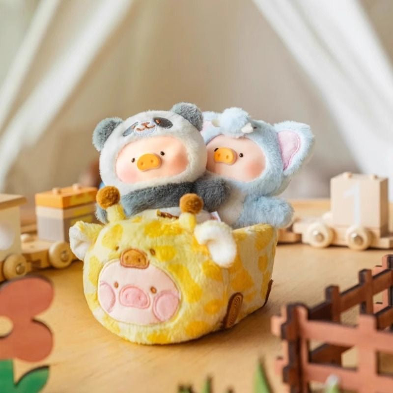 LuLu The Piggy Animal Party-Puppet Show PVC Face Plush Keychain Blind Box