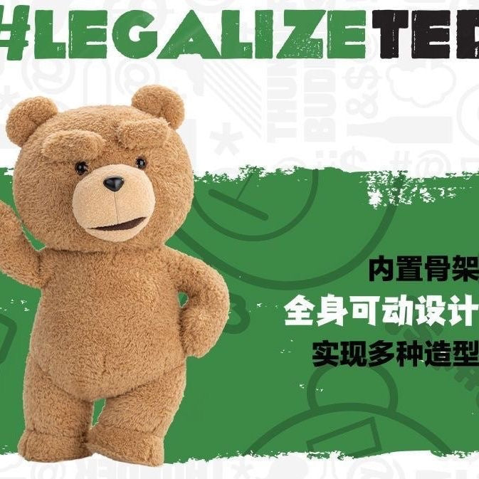 POP MART Ted2-Ted Action Plush Figure Limited Edition Collectible Teddy