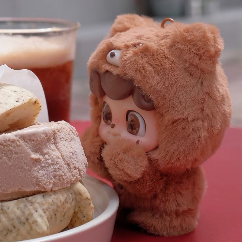 Q.kid Milk Coffee Bear Tag Plush Singapore Limited
