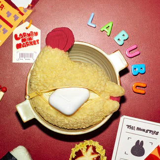 Labubu Wacky Mart Series earphone case plush pouch by Pop Mart THE MONSTERS